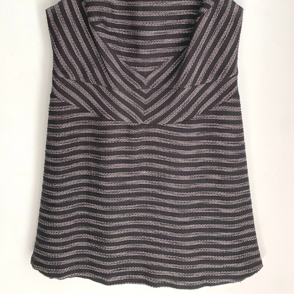 Halogen Black Grey Striped Woven Fit & Flare Dress [US 16W] - Picture 3 of 14